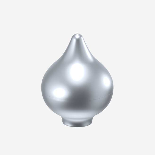 Навершие "Луковица", цвет: матовое серебро