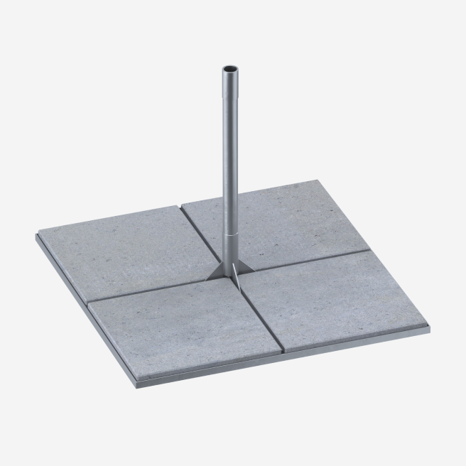 Основание с тротуарной плиткой для выставочных флагштоков