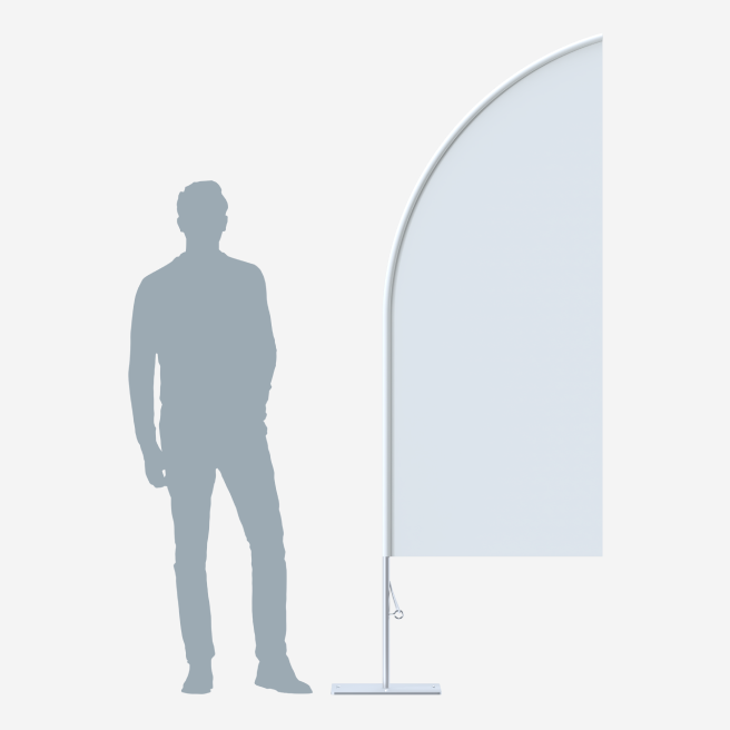 Мобильный флагшток "Бриз" в комплектации "Парус" высотой 2,4 метра