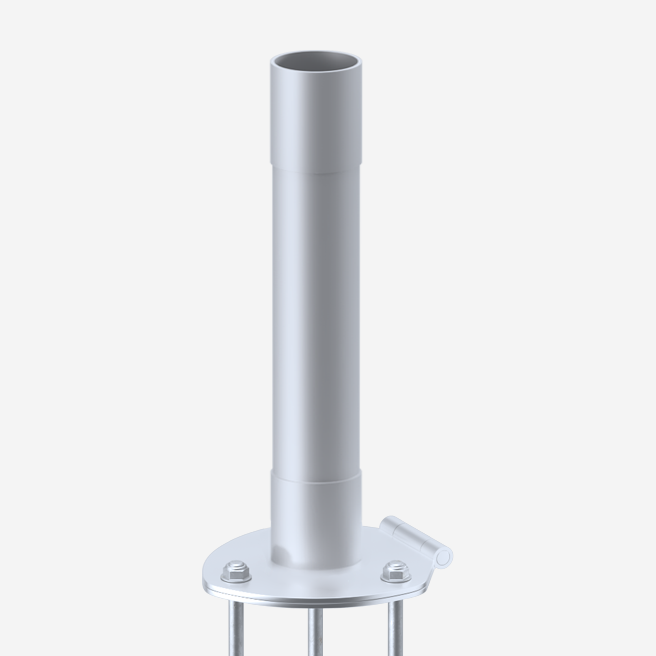 Основание с анкерами для уличных флагштоков высотой 9-10 метров