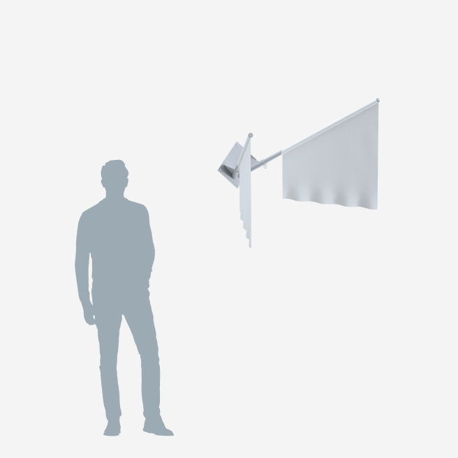 Фасадный флагшток "Бастион" для двух флагов